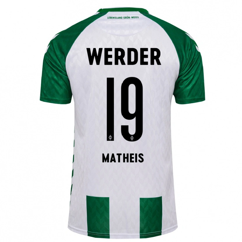 Danxen Kinder Saskia Matheis #19 Grün Weiß Heimtrikot Trikot 2026/27 T-Shirt