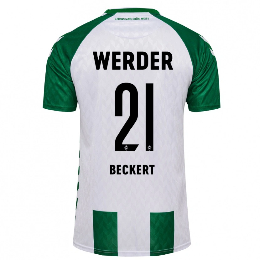 Danxen Kinder Jonathan Beckert #21 Grün Weiß Heimtrikot Trikot 2026/27 T-Shirt