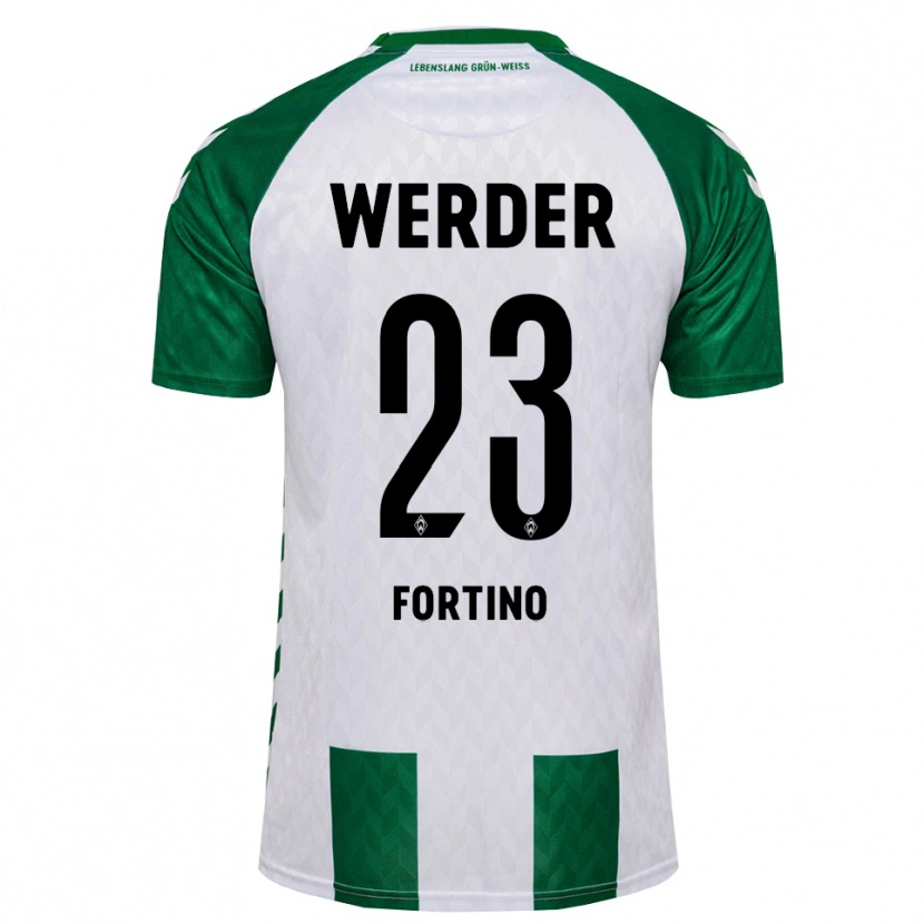 Danxen Kinder Pierro Miguel Fortino #23 Grün Weiß Heimtrikot Trikot 2026/27 T-Shirt