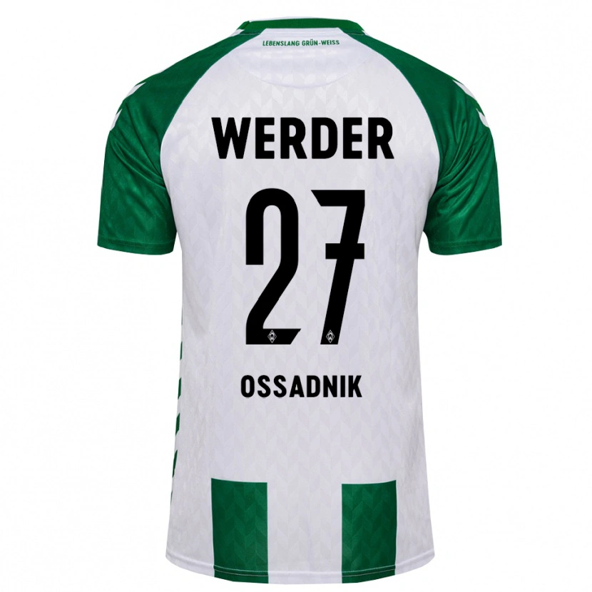 Danxen Kinder Jannes Ossadnik #27 Grün Weiß Heimtrikot Trikot 2026/27 T-Shirt