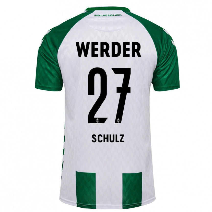 Danxen Kinder Ole Schulz #27 Grün Weiß Heimtrikot Trikot 2026/27 T-Shirt