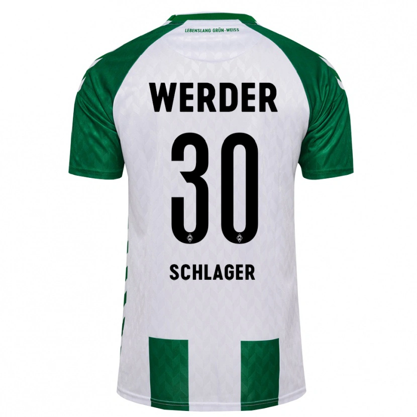 Danxen Kinder Alexander Schlager #30 Grün Weiß Heimtrikot Trikot 2026/27 T-Shirt