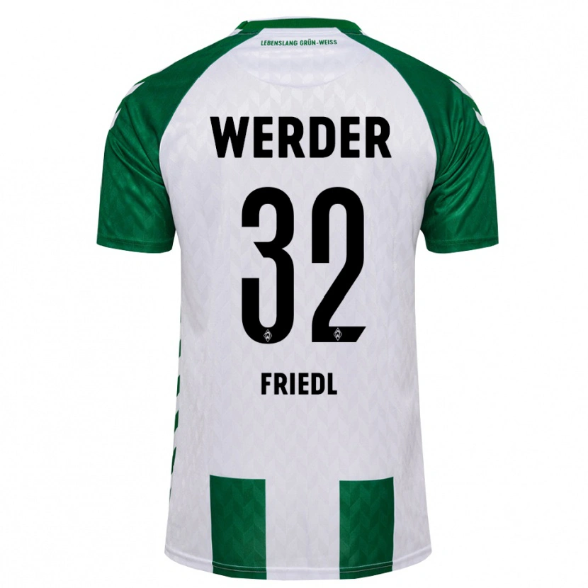 Danxen Kinder Marco Friedl #32 Grün Weiß Heimtrikot Trikot 2026/27 T-Shirt