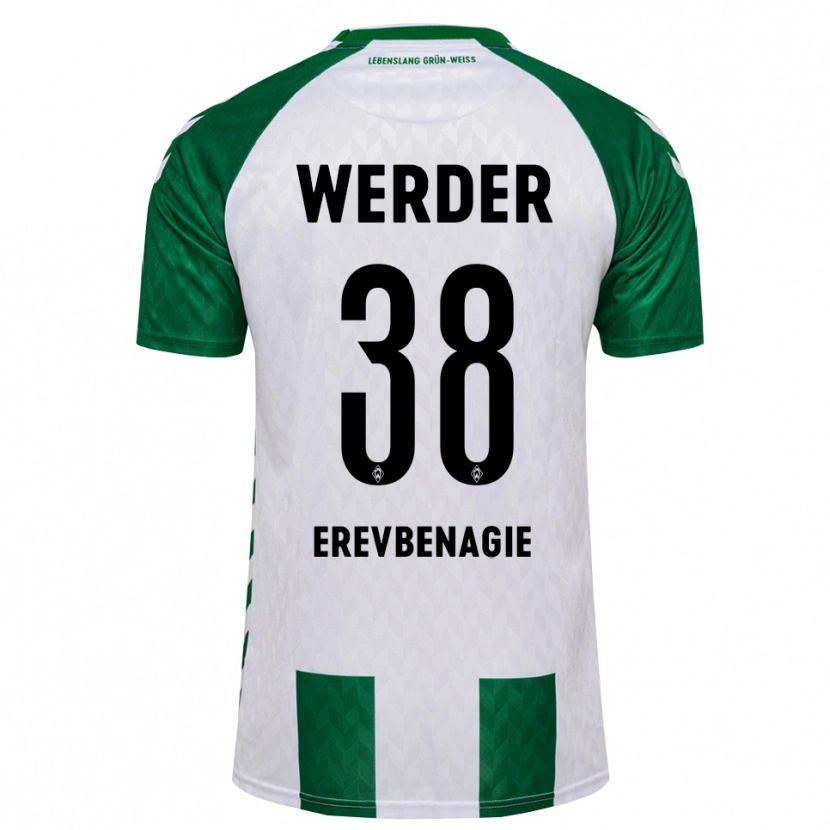 Danxen Kinder Paul Erevbenagie #38 Grün Weiß Heimtrikot Trikot 2026/27 T-Shirt
