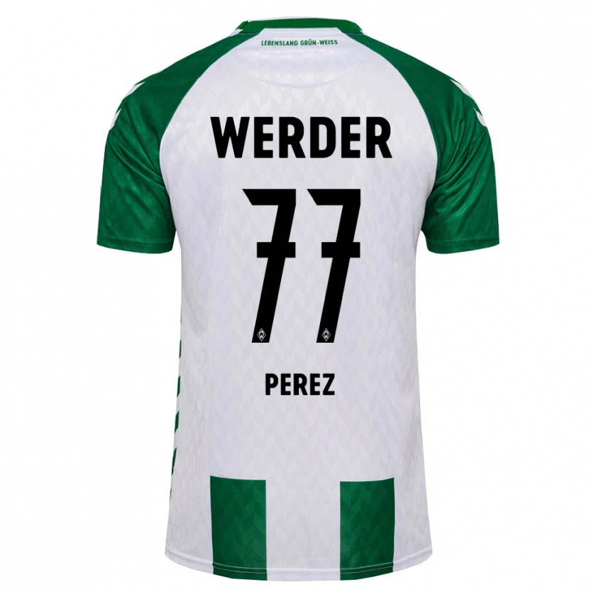 Danxen Kinder Catalina Pérez Jaramillo #77 Grün Weiß Heimtrikot Trikot 2026/27 T-Shirt