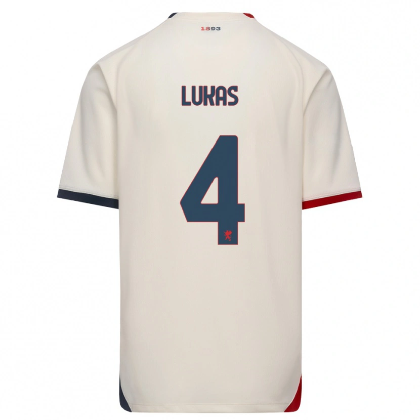 Danxen Kinder Deividas Lukas #4 Creme Rot Auswärtstrikot Trikot 2026/27 T-Shirt