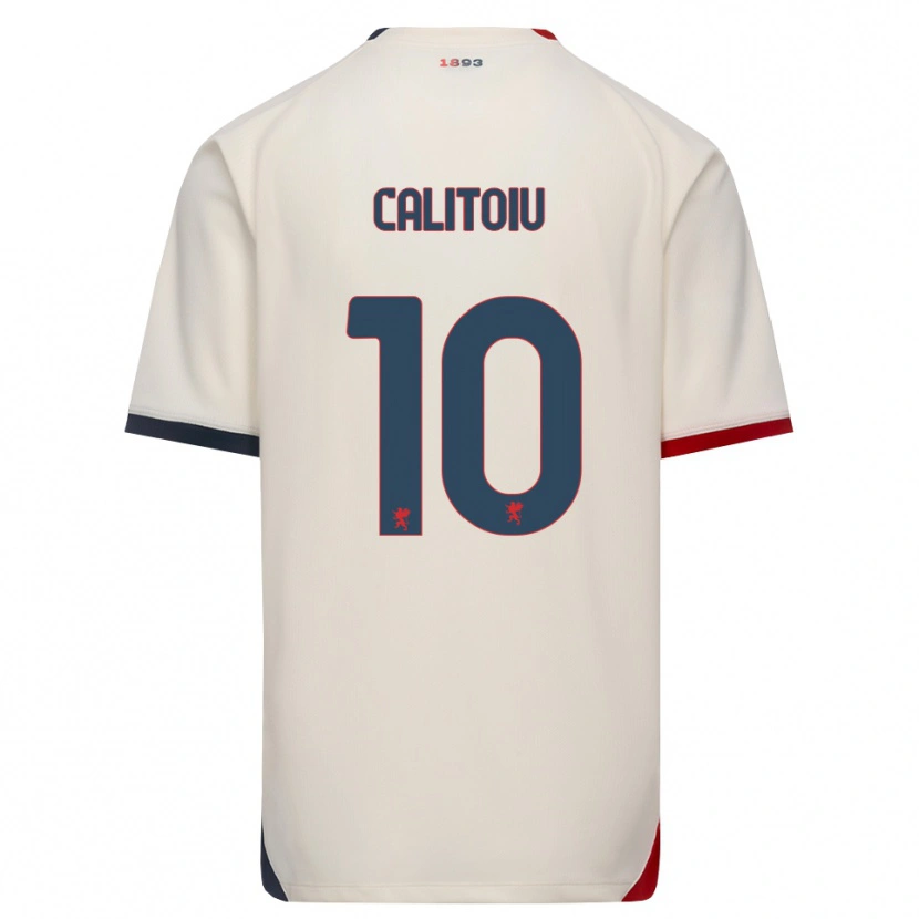 Danxen Kinder Mihai Calițoiu #10 Creme Rot Auswärtstrikot Trikot 2026/27 T-Shirt