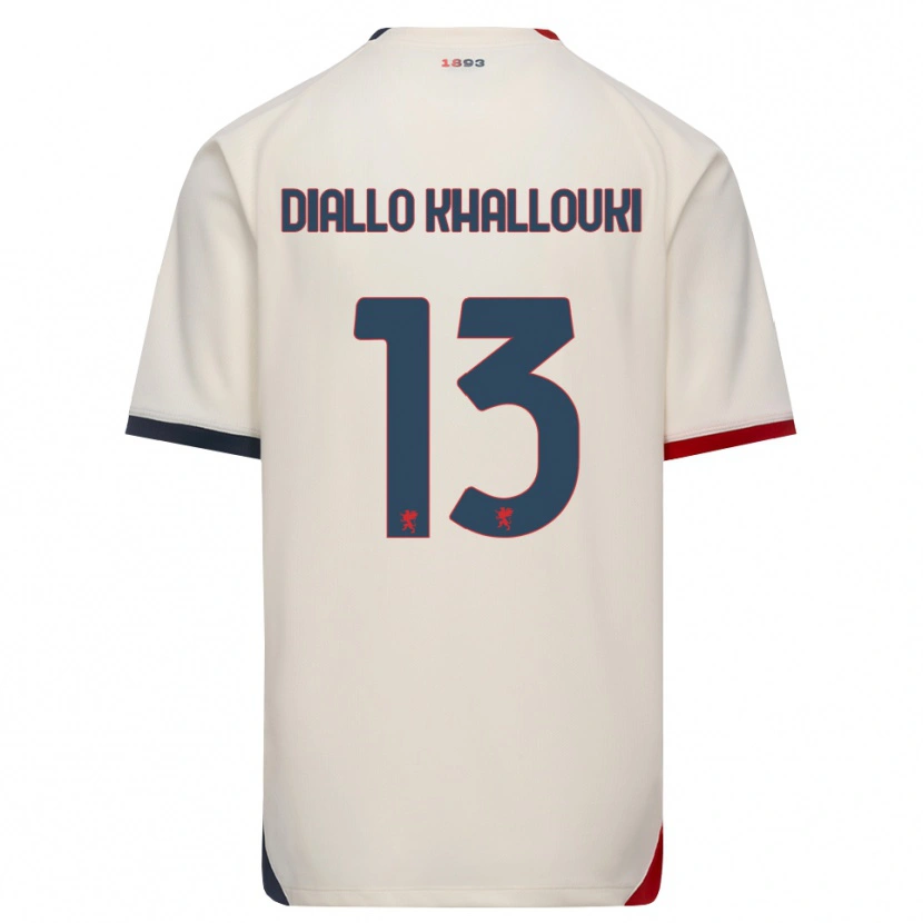 Danxen Kinder Siaka Diallo Khallouki #13 Creme Rot Auswärtstrikot Trikot 2026/27 T-Shirt
