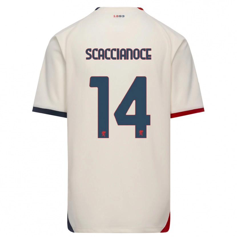 Danxen Kinder Francesco Scaccianoce #14 Creme Rot Auswärtstrikot Trikot 2026/27 T-Shirt