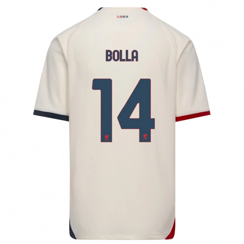 Danxen Kinder Nicolò Bolla #14 Creme Rot Auswärtstrikot Trikot 2026/27 T-Shirt