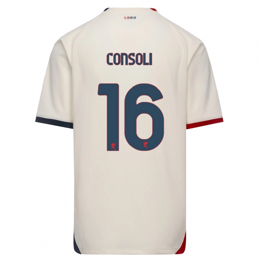 Danxen Kinder Alessandro Consoli #16 Creme Rot Auswärtstrikot Trikot 2026/27 T-Shirt