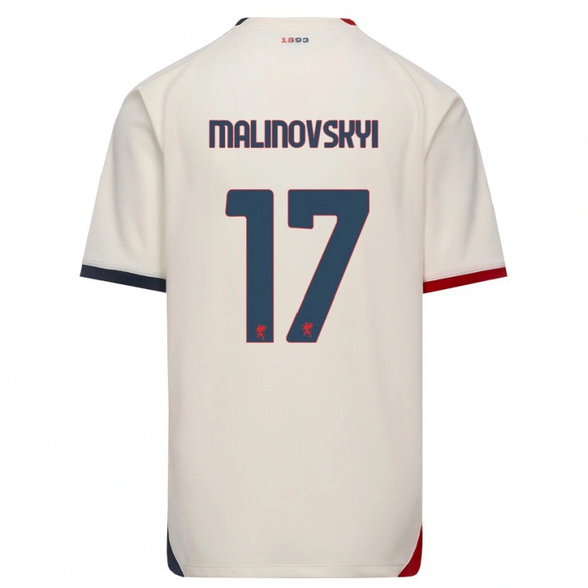 Danxen Kinder Ruslan Malinovskyi #17 Creme Rot Auswärtstrikot Trikot 2026/27 T-Shirt