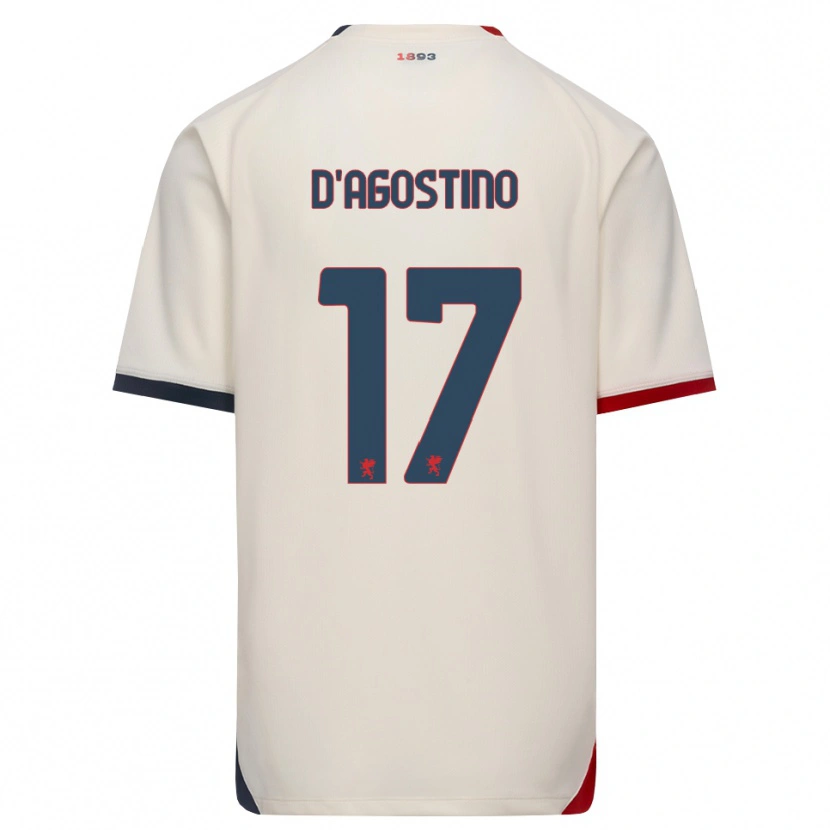 Danxen Kinder Riccardo D'agostino #17 Creme Rot Auswärtstrikot Trikot 2026/27 T-Shirt