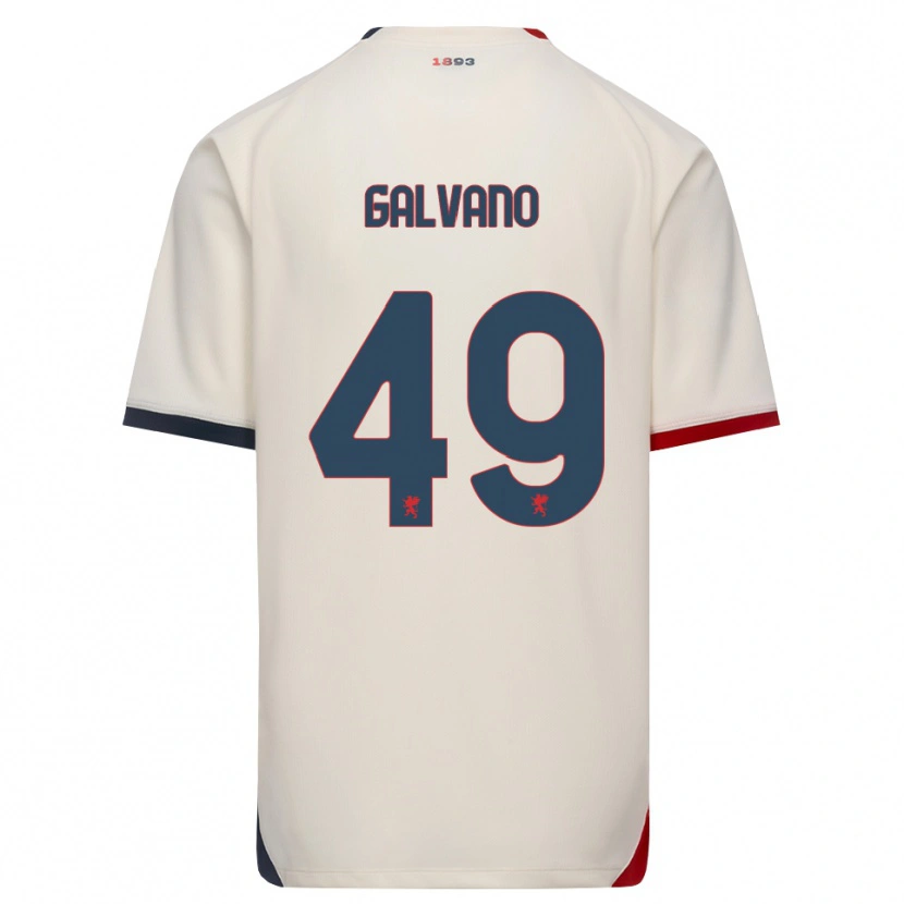 Danxen Kinder Cristian Galvano #49 Creme Rot Auswärtstrikot Trikot 2026/27 T-Shirt