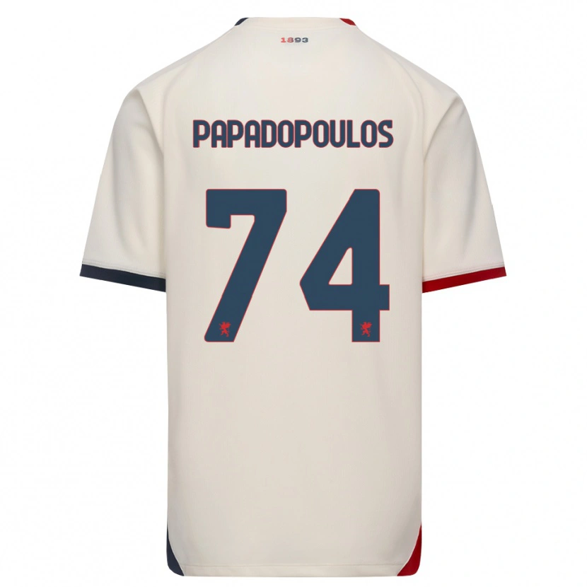 Danxen Kinder Christos Papadopoulos #74 Creme Rot Auswärtstrikot Trikot 2026/27 T-Shirt