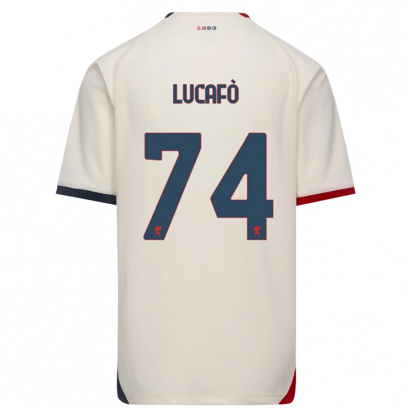 Danxen Kinder Sara Lucafò #74 Creme Rot Auswärtstrikot Trikot 2026/27 T-Shirt