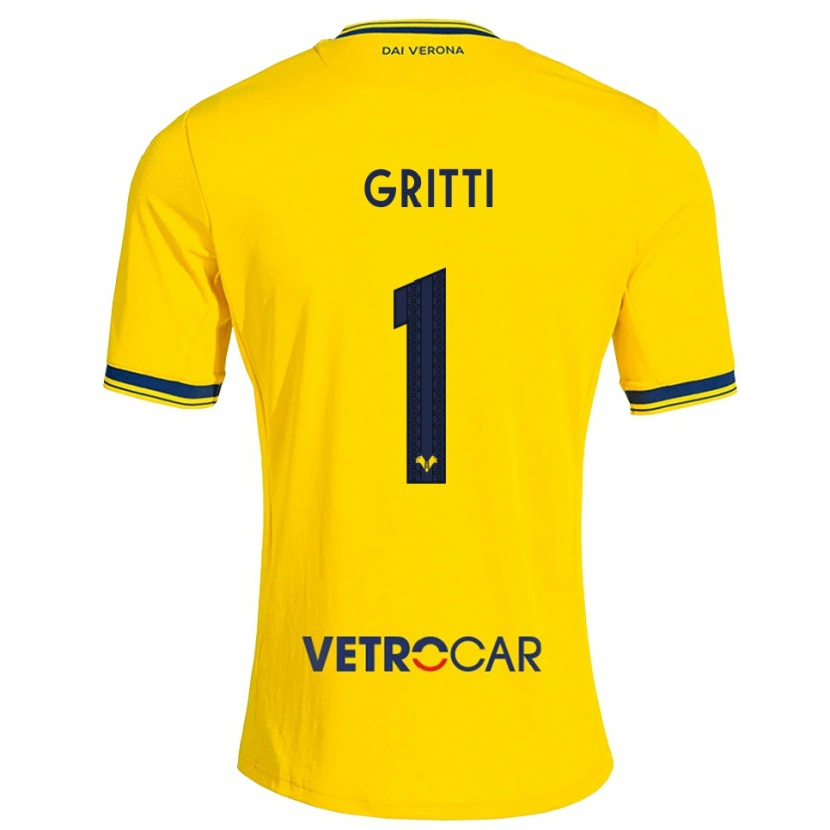 Danxen Kinder Alessia Gritti #1 Gelb Rot Auswärtstrikot Trikot 2026/27 T-Shirt