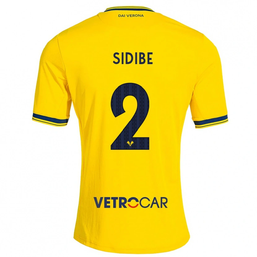 Danxen Kinder Amoro Sidibe #2 Gelb Rot Auswärtstrikot Trikot 2026/27 T-Shirt