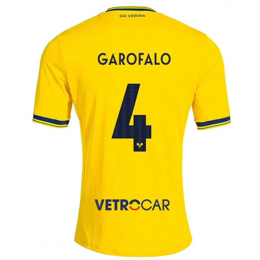 Danxen Kinder Lorenzo Garofalo #4 Gelb Rot Auswärtstrikot Trikot 2026/27 T-Shirt