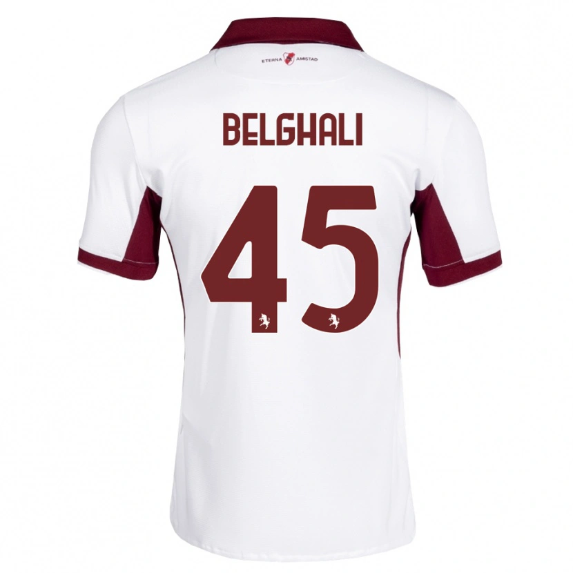Danxen Kinder Rafik Belghali #45 Burgund Weiß Rot Auswärtstrikot Trikot 2026/27 T-Shirt