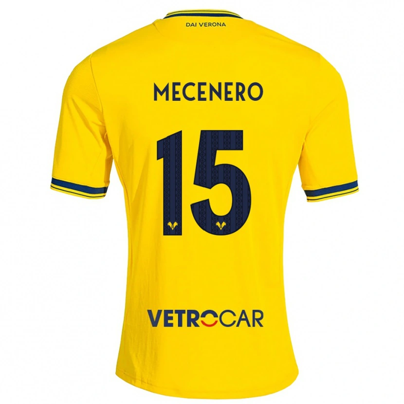Danxen Kinder Giovanni Mecenero #15 Gelb Rot Auswärtstrikot Trikot 2026/27 T-Shirt