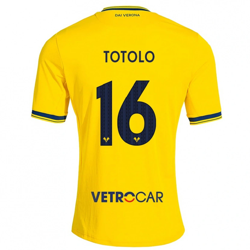 Danxen Kinder Maddalena Totolo #16 Gelb Rot Auswärtstrikot Trikot 2026/27 T-Shirt