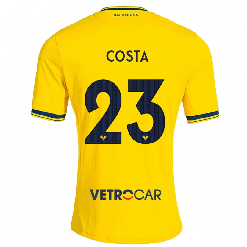 Danxen Kinder Nicole Costa #23 Gelb Rot Auswärtstrikot Trikot 2026/27 T-Shirt