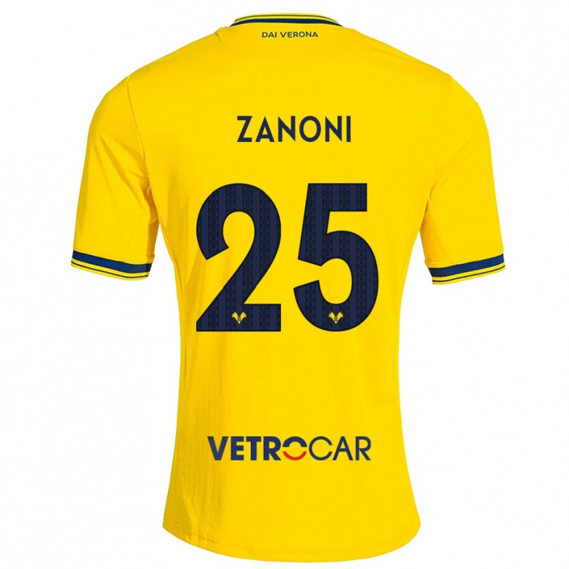 Danxen Kinder Greta Zanoni #25 Gelb Rot Auswärtstrikot Trikot 2026/27 T-Shirt