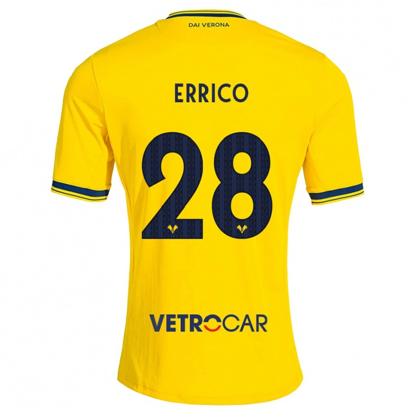 Danxen Kinder Emma Raffaella Errico #28 Gelb Rot Auswärtstrikot Trikot 2026/27 T-Shirt