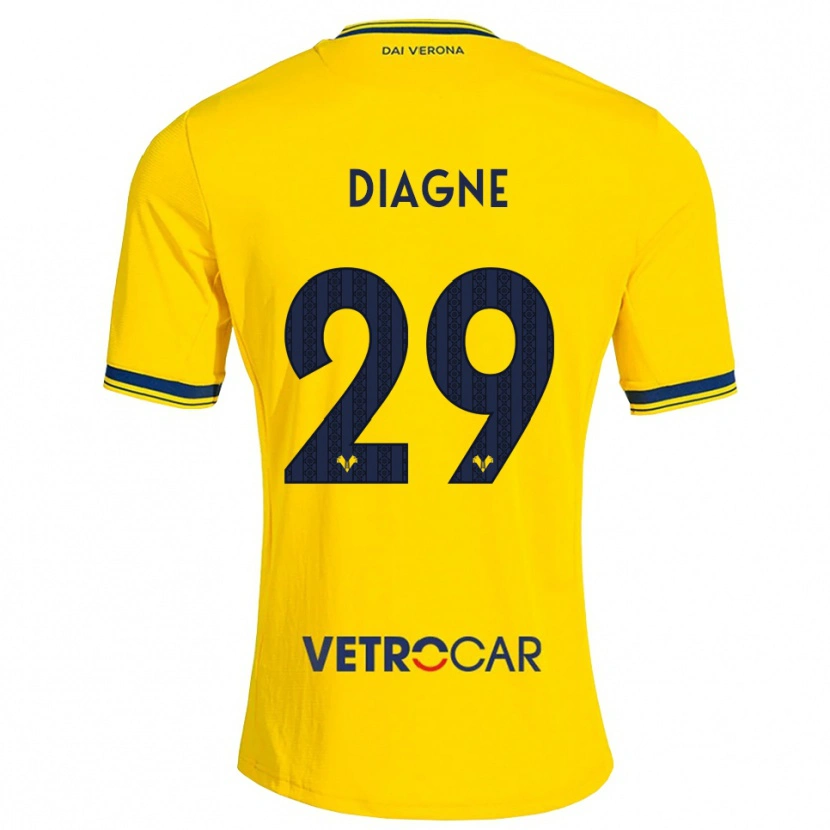 Danxen Kinder Baye Diagne #29 Gelb Rot Auswärtstrikot Trikot 2026/27 T-Shirt