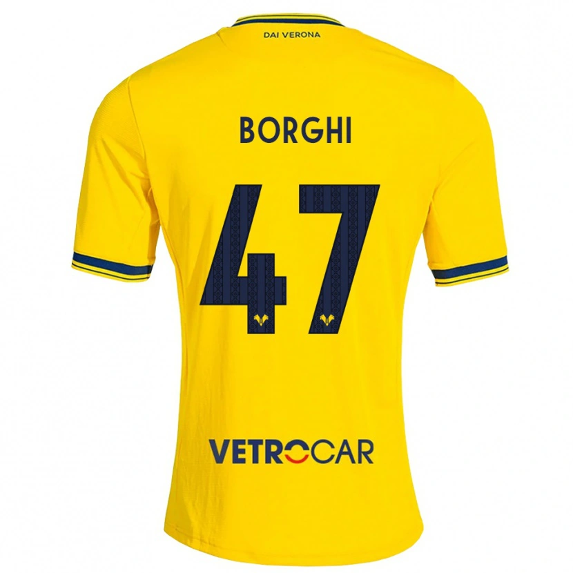 Danxen Kinder Arthur Borghi #47 Gelb Rot Auswärtstrikot Trikot 2026/27 T-Shirt