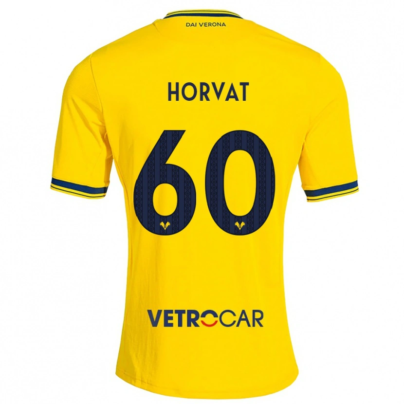 Danxen Kinder Mihaela Horvat #60 Gelb Rot Auswärtstrikot Trikot 2026/27 T-Shirt