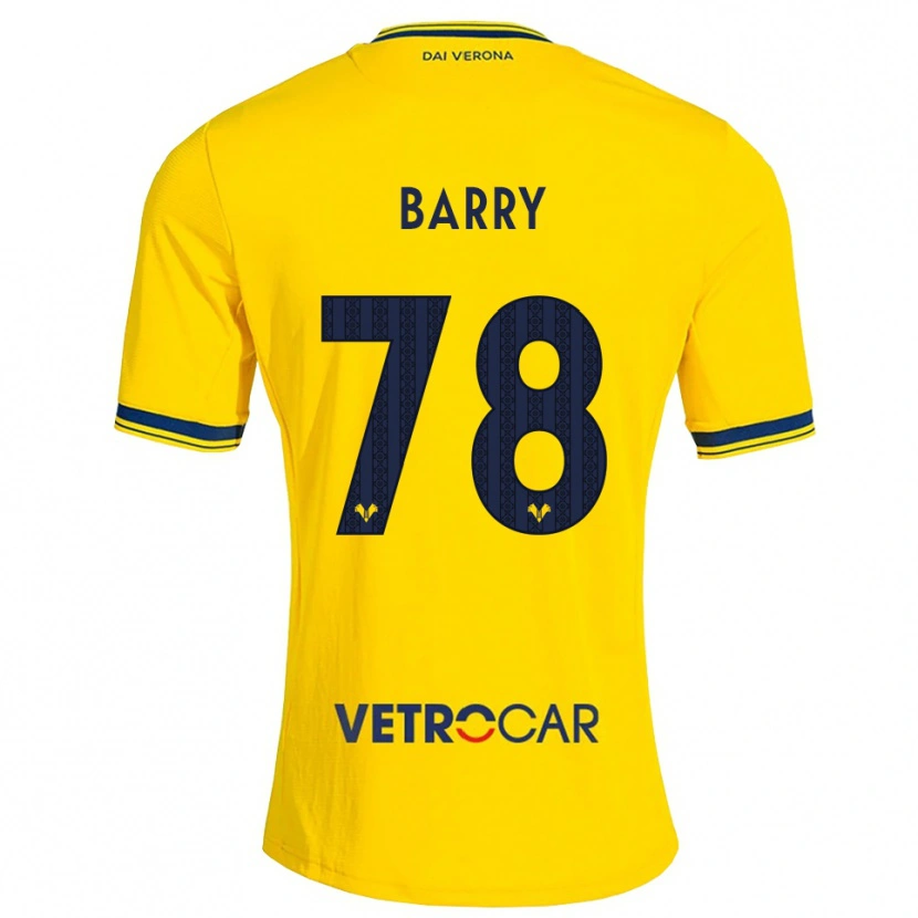 Danxen Kinder Oumar Barry #78 Gelb Rot Auswärtstrikot Trikot 2026/27 T-Shirt