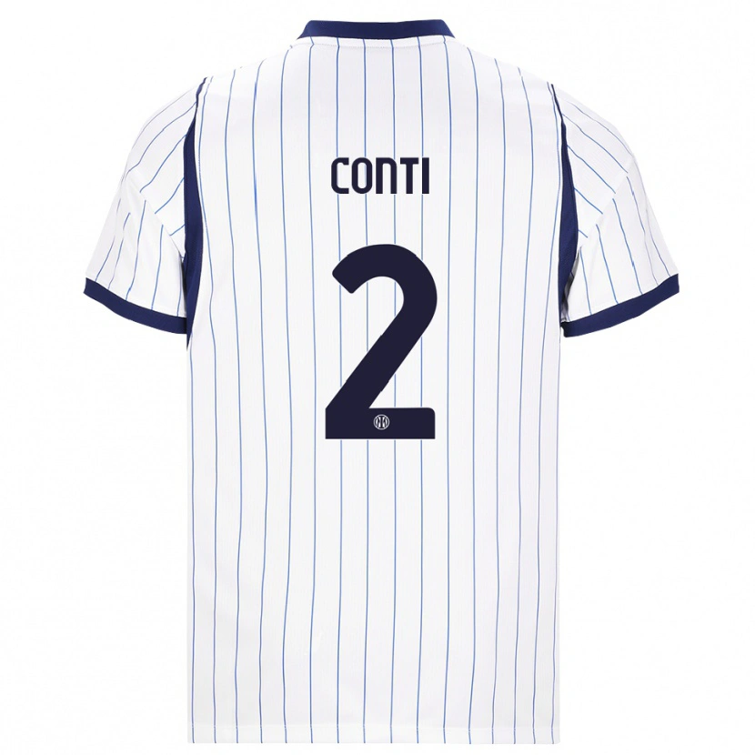 Danxen Kinder Arturo Conti #2 Weiß Dunkelblau Auswärtstrikot Trikot 2026/27 T-Shirt
