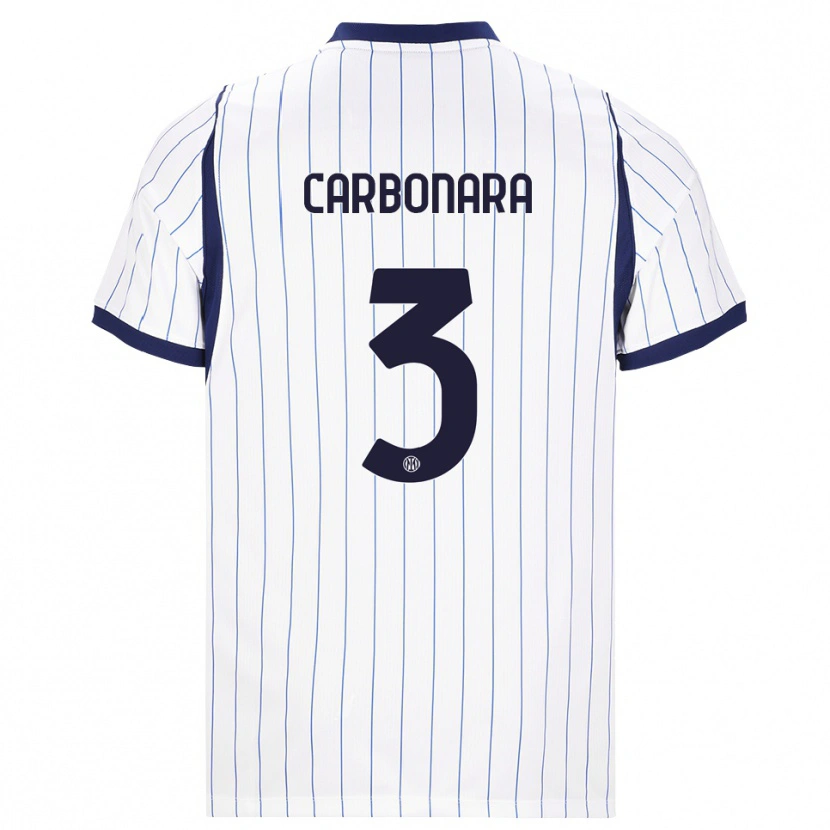 Danxen Kinder Matteo Carbonara #3 Weiß Dunkelblau Auswärtstrikot Trikot 2026/27 T-Shirt