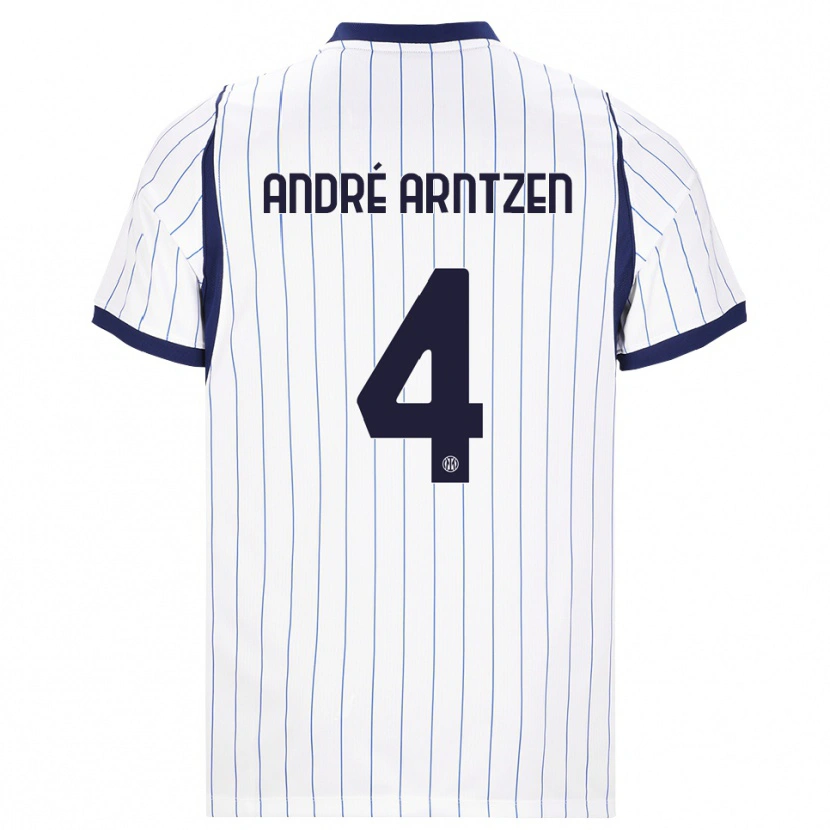 Danxen Kinder Matheo André Arntzen #4 Weiß Dunkelblau Auswärtstrikot Trikot 2026/27 T-Shirt