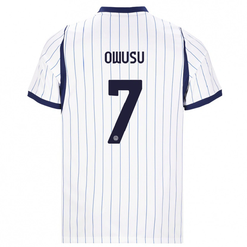 Danxen Kinder Enoch Owusu #7 Weiß Dunkelblau Auswärtstrikot Trikot 2026/27 T-Shirt