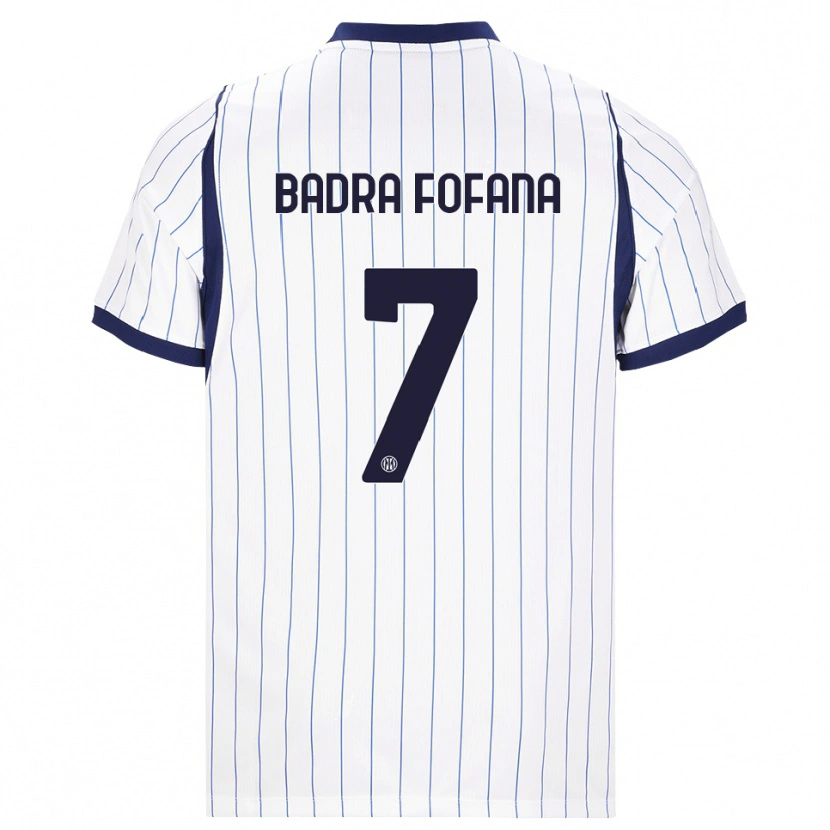 Danxen Kinder Aliou Badra Fofana #7 Weiß Dunkelblau Auswärtstrikot Trikot 2026/27 T-Shirt