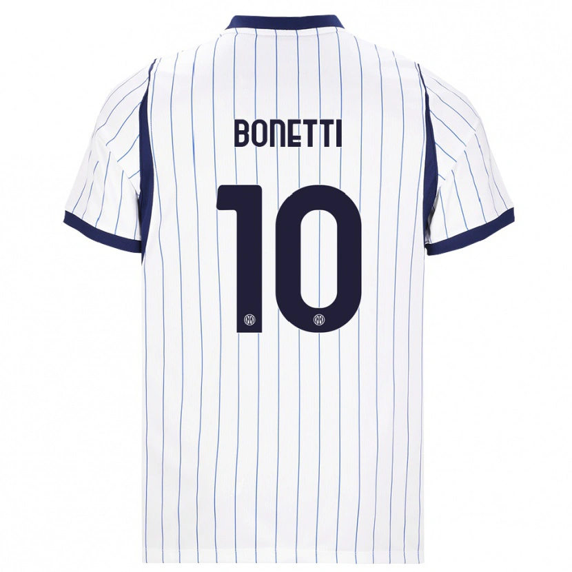 Danxen Kinder Tatiana Bonetti #10 Weiß Dunkelblau Auswärtstrikot Trikot 2026/27 T-Shirt