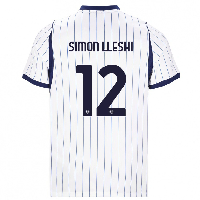 Danxen Kinder Simon Lleshi #12 Weiß Dunkelblau Auswärtstrikot Trikot 2026/27 T-Shirt