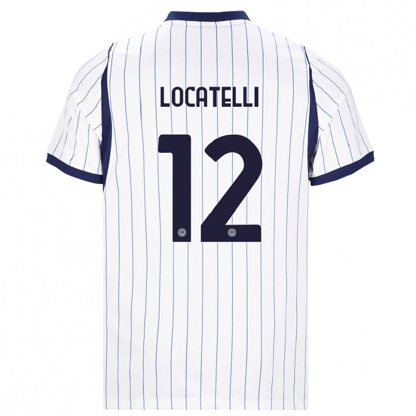 Danxen Kinder Tommaso Locatelli #12 Weiß Dunkelblau Auswärtstrikot Trikot 2026/27 T-Shirt