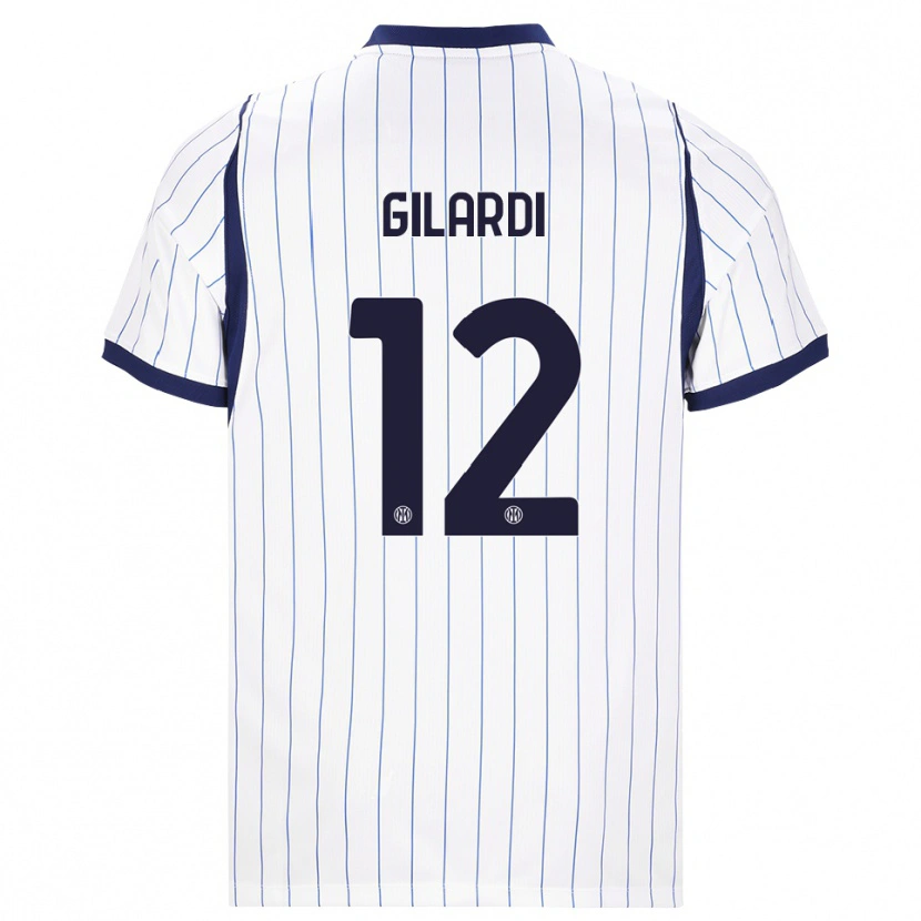 Danxen Kinder Astrid Gilardi #12 Weiß Dunkelblau Auswärtstrikot Trikot 2026/27 T-Shirt