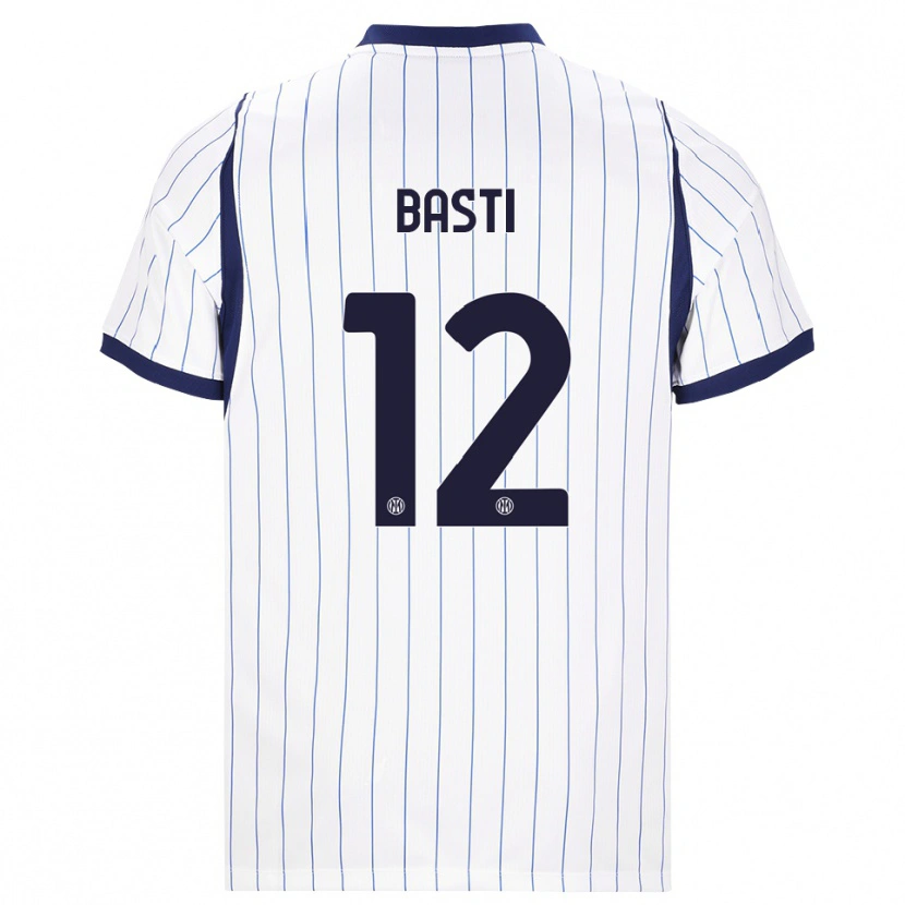 Danxen Kinder Matteo Basti #12 Weiß Dunkelblau Auswärtstrikot Trikot 2026/27 T-Shirt