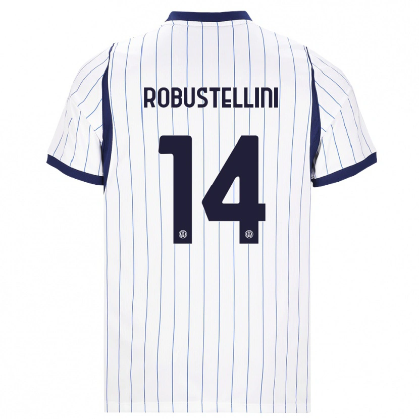 Danxen Kinder Chiara Robustellini #14 Weiß Dunkelblau Auswärtstrikot Trikot 2026/27 T-Shirt
