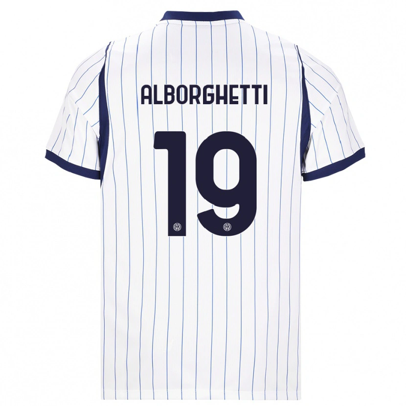 Danxen Kinder Lisa Alborghetti #19 Weiß Dunkelblau Auswärtstrikot Trikot 2026/27 T-Shirt