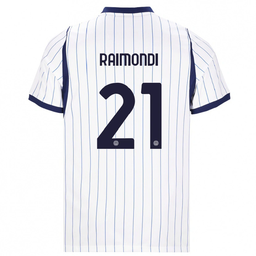 Danxen Kinder Paolo Raimondi #21 Weiß Dunkelblau Auswärtstrikot Trikot 2026/27 T-Shirt