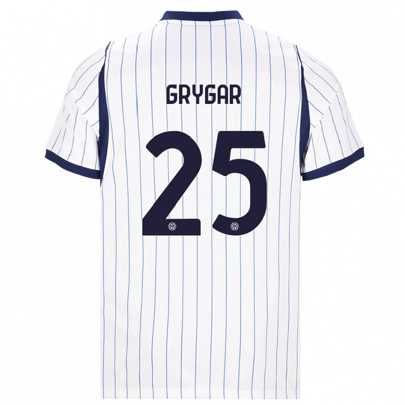 Danxen Kinder Samuel Grygar #25 Weiß Dunkelblau Auswärtstrikot Trikot 2026/27 T-Shirt