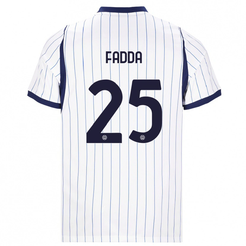 Danxen Kinder Paola Fadda #25 Weiß Dunkelblau Auswärtstrikot Trikot 2026/27 T-Shirt