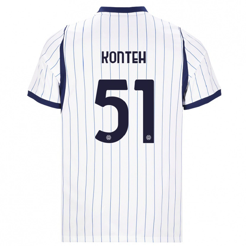 Danxen Kinder Amadou Konteh #51 Weiß Dunkelblau Auswärtstrikot Trikot 2026/27 T-Shirt