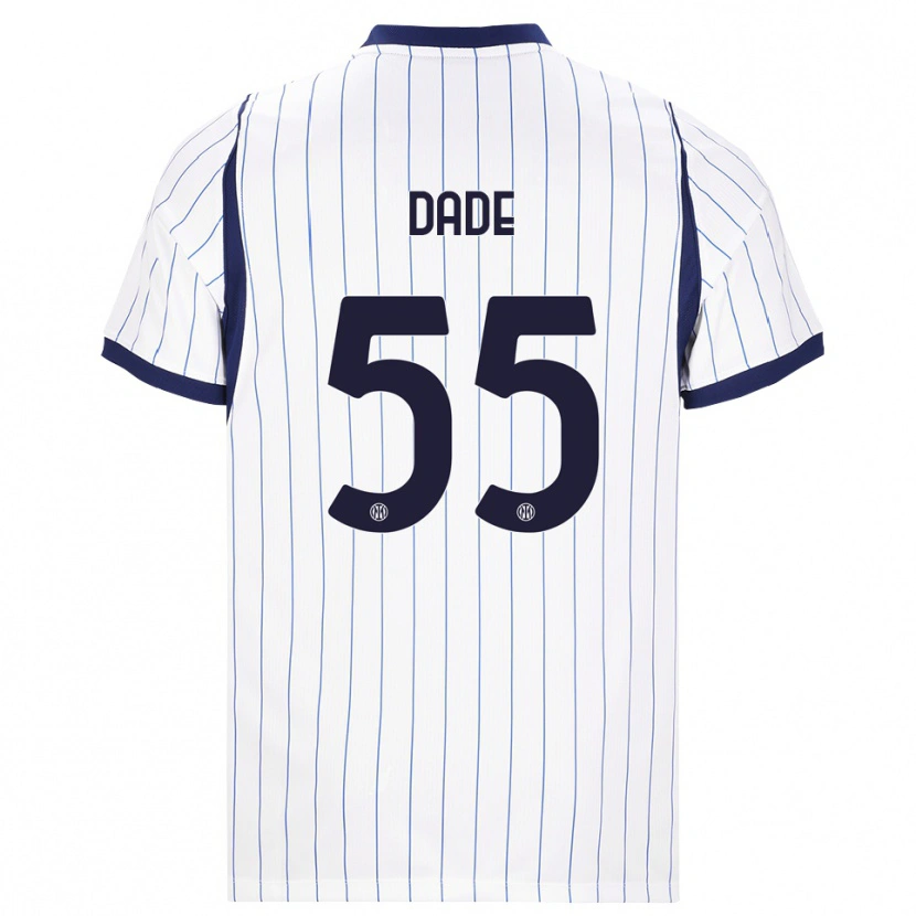 Danxen Kinder Emmanuel Dade #55 Weiß Dunkelblau Auswärtstrikot Trikot 2026/27 T-Shirt